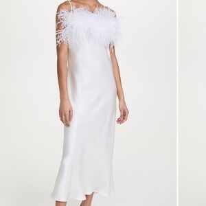 Sleeper - Boheme Slip Dress with Feathers - never worn with tags